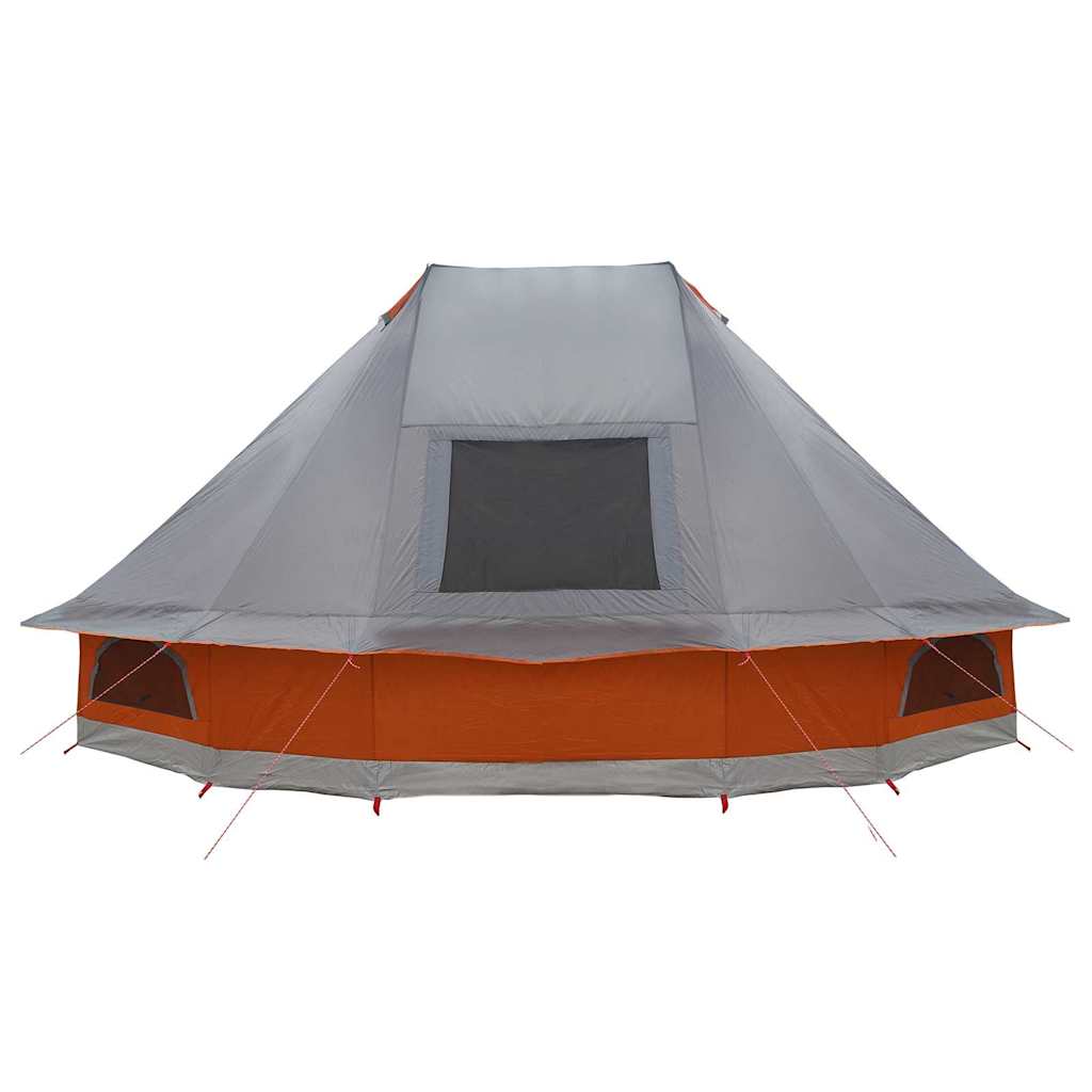 Tipi šator s krovom Siva i narančasta 680 x 430 x 270 cm taft