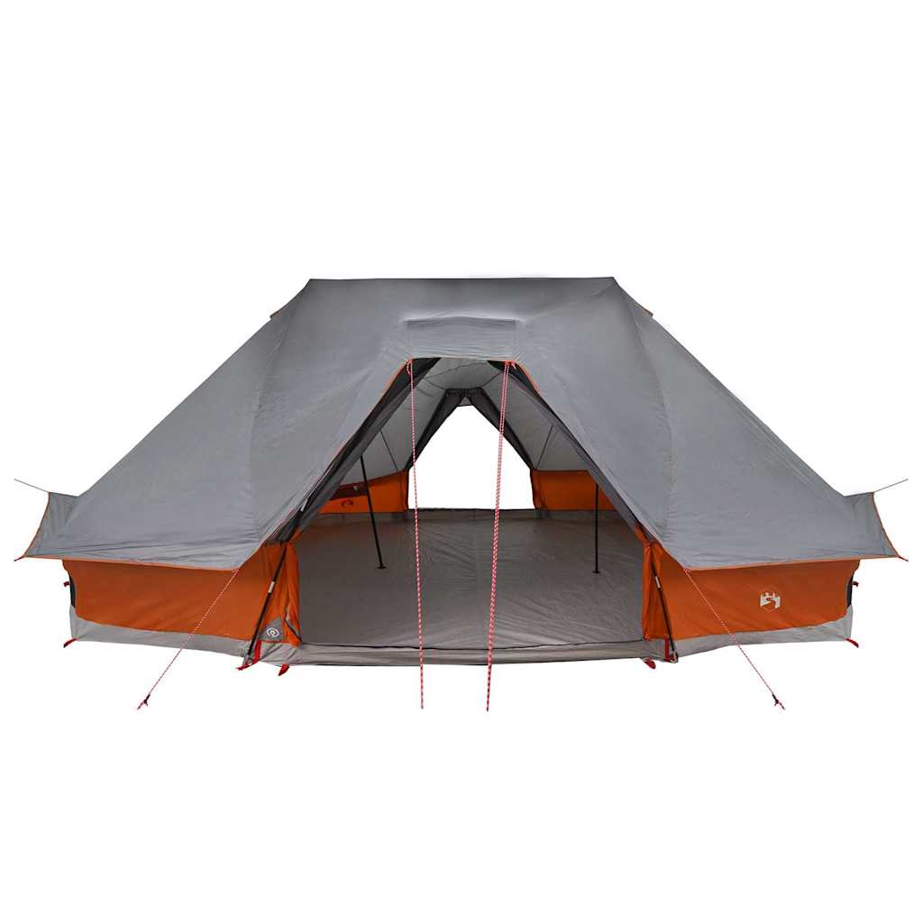 Tipi šator s krovom Siva i narančasta 680 x 430 x 270 cm taft