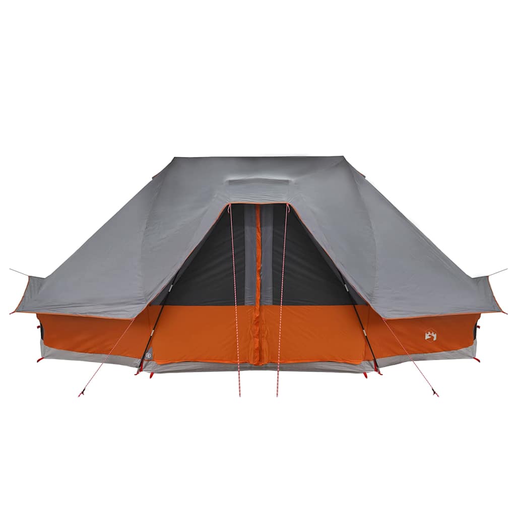 Tipi šator s krovom Siva i narančasta 680 x 430 x 270 cm taft