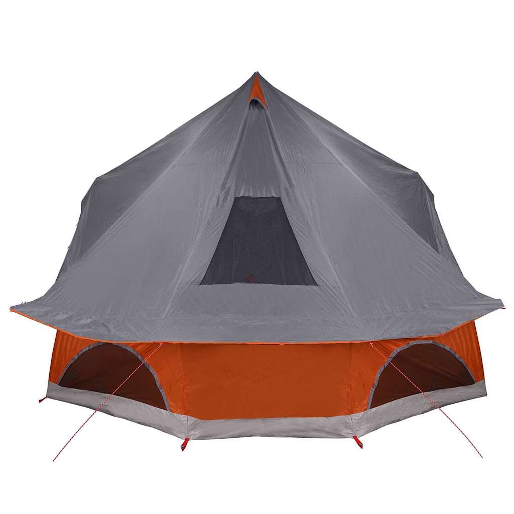 Tipi šator s krovom Siva i narančasta 680 x 430 x 270 cm taft
