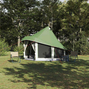 Tipi šator s krovom s pohranom Zelena 404 x 370 x 270 cm taft