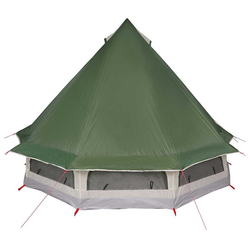 Tipi šator s krovom s pohranom Zelena 404 x 370 x 270 cm taft