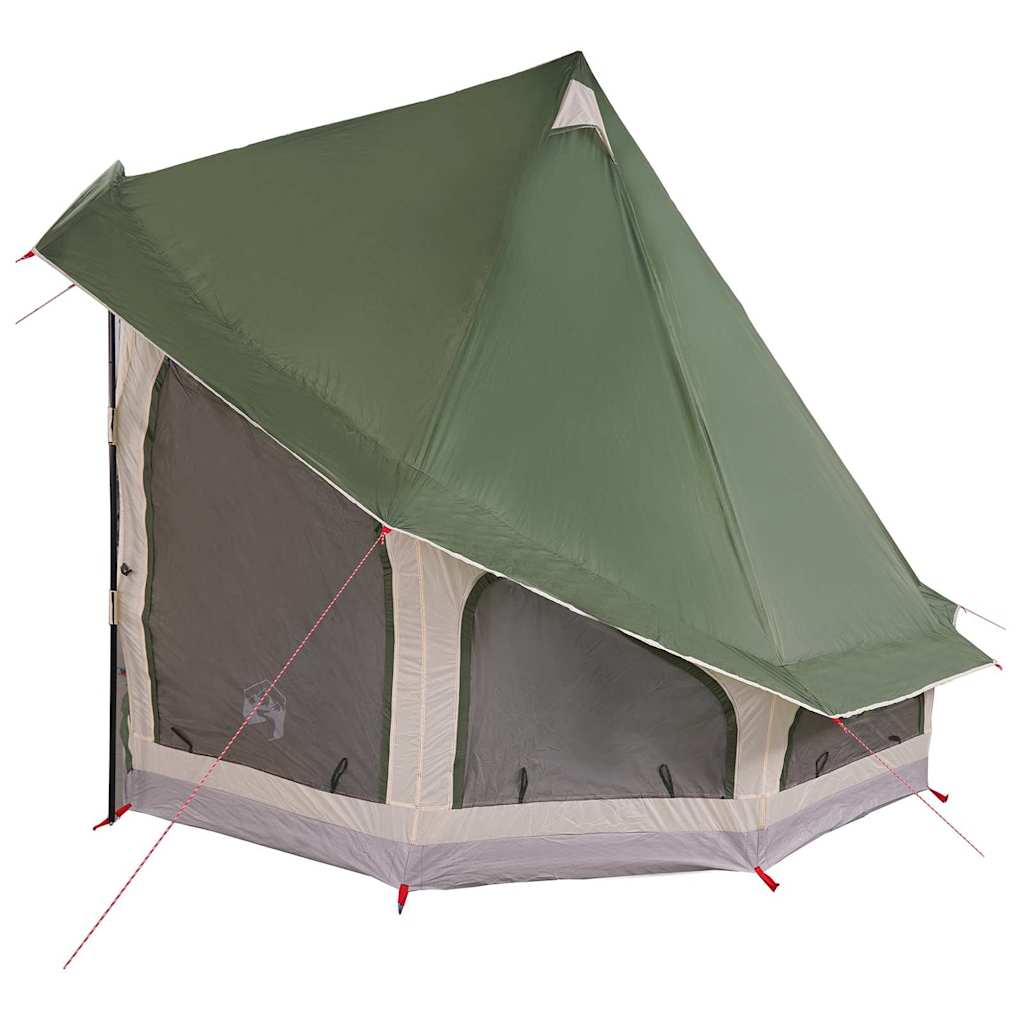 Tipi šator s krovom s pohranom Zelena 404 x 370 x 270 cm taft