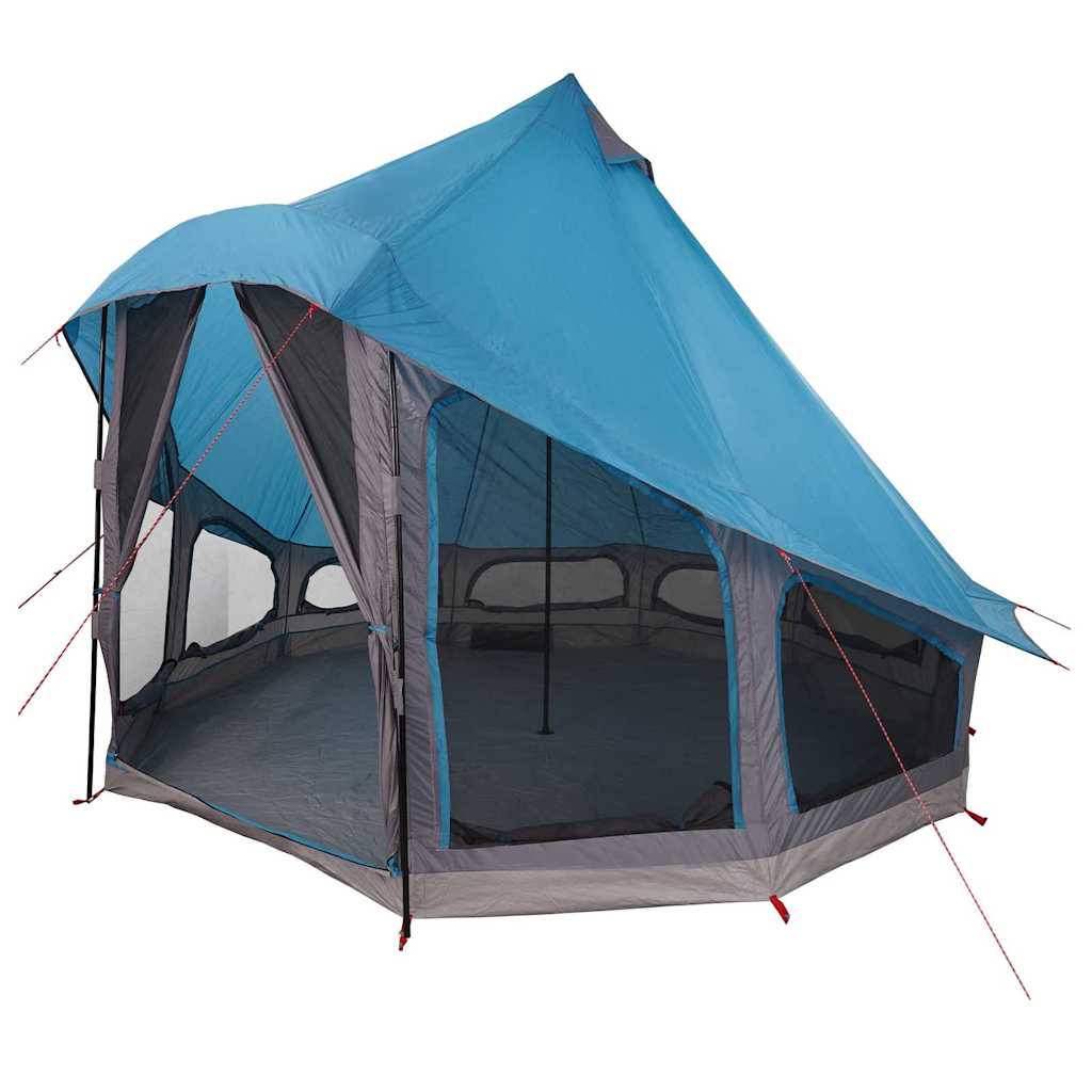 Tipi šator s krovom s pohranom Plava 404 x 370 x 270 cm taft