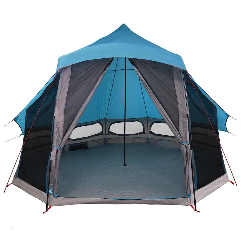 Tipi šator s krovom s pohranom Plava 404 x 370 x 270 cm taft