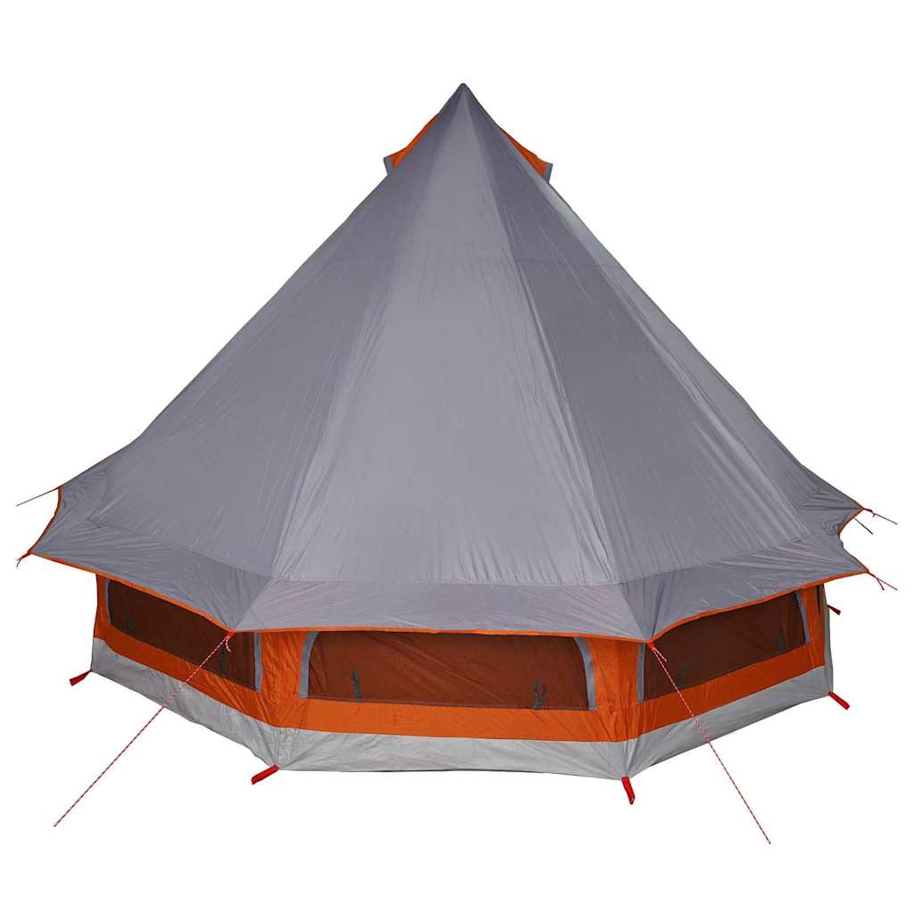 Tipi šator s krovom Siva i narančasta 404 x 370 x 270 cm taft