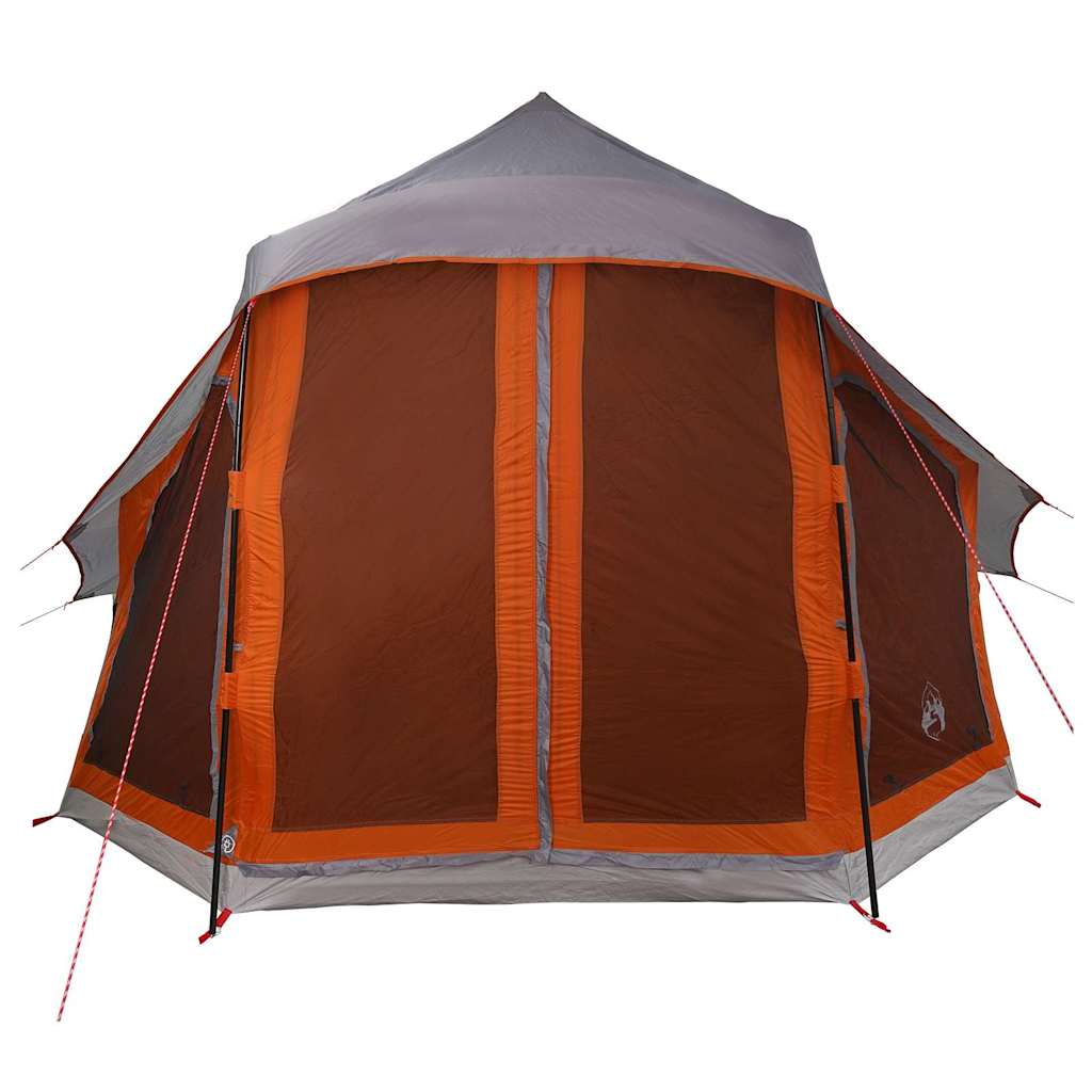 Tipi šator s krovom Siva i narančasta 404 x 370 x 270 cm taft