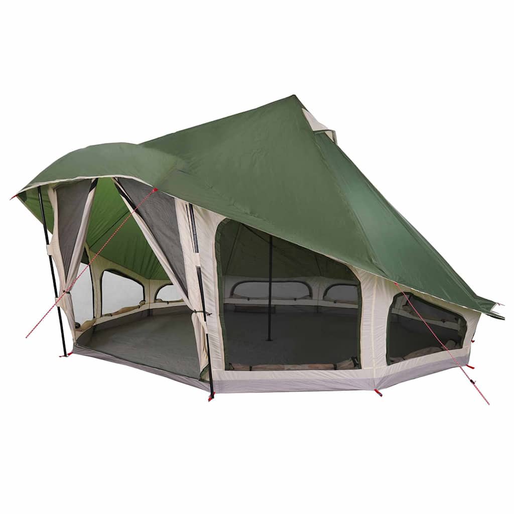 Tipi šator s krovom s pohranom Zelena 508 x 470 x 300 cm taft