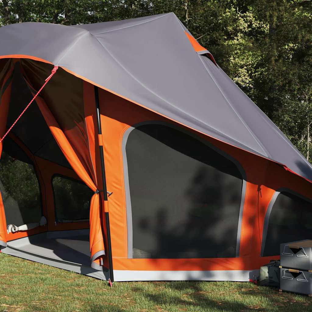 Tipi šator s krovom Siva i narančasta 508 x 470 x 300 cm taft