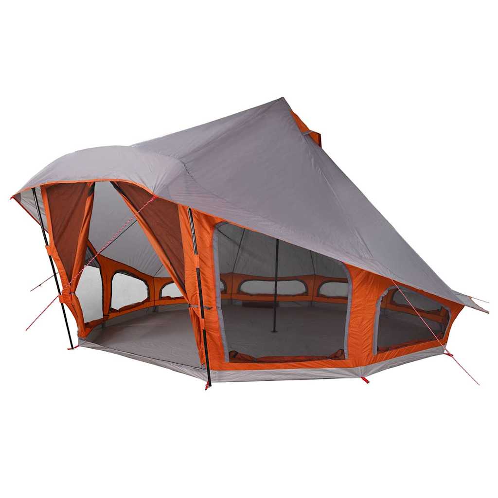 Tipi šator s krovom Siva i narančasta 508 x 470 x 300 cm taft