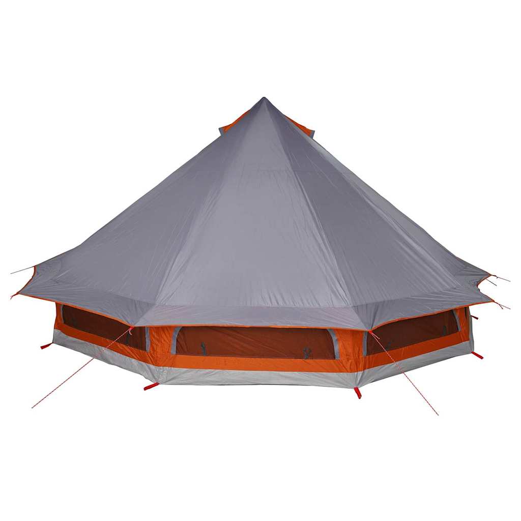 Tipi šator s krovom Siva i narančasta 508 x 470 x 300 cm taft