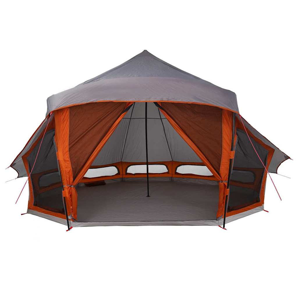 Tipi šator s krovom Siva i narančasta 508 x 470 x 300 cm taft