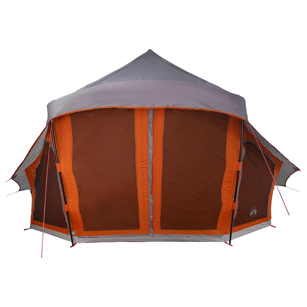 Tipi šator s krovom Siva i narančasta 508 x 470 x 300 cm taft
