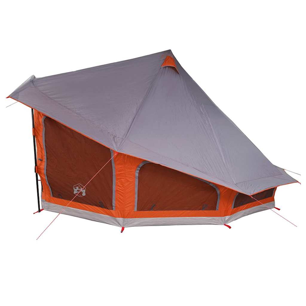 Tipi šator s krovom Siva i narančasta 508 x 470 x 300 cm taft