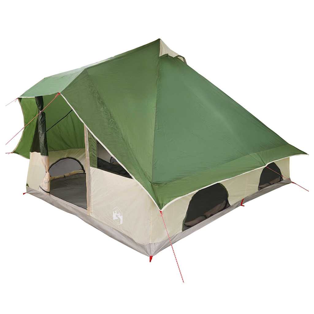 Tipi šator s krovom s pohranom Zelena 358 x 296 x 258 cm taft