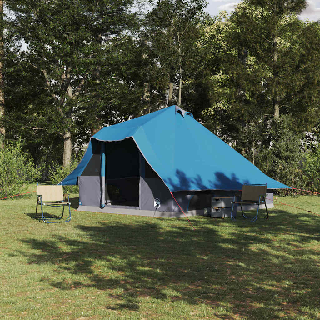 Tipi šator s krovom s pohranom Plava 358 x 296 x 258 cm taft
