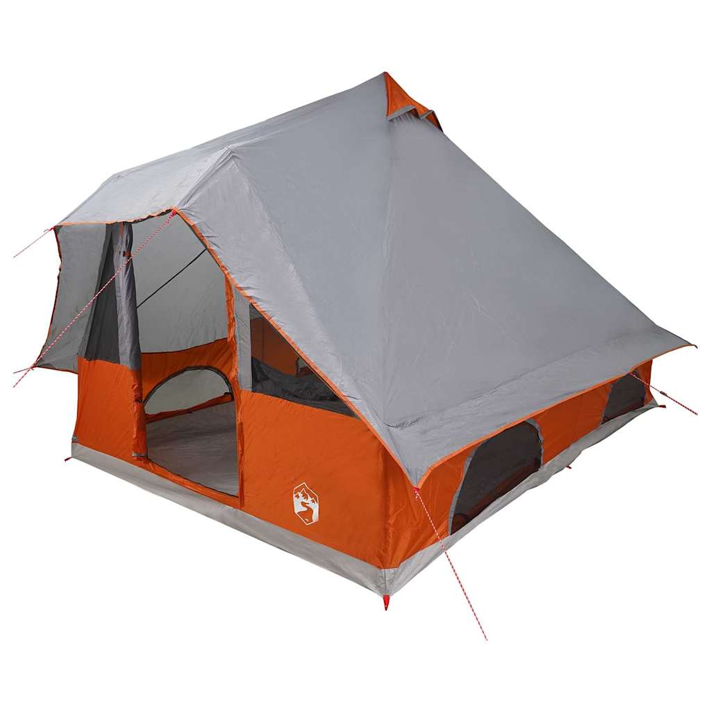 Tipi šator s krovom Siva i narančasta 358 x 296 x 258 cm taft