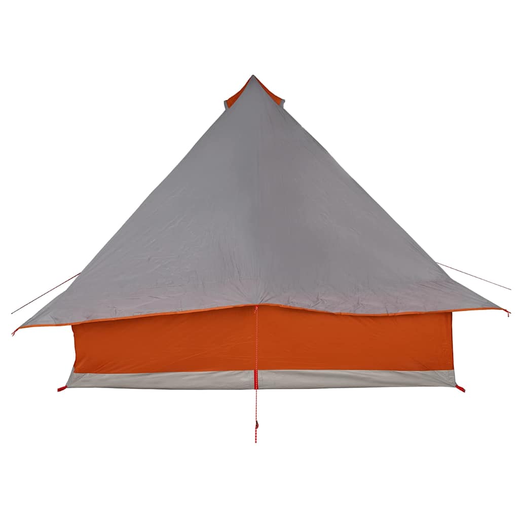 Tipi šator s krovom Siva i narančasta 358 x 296 x 258 cm taft
