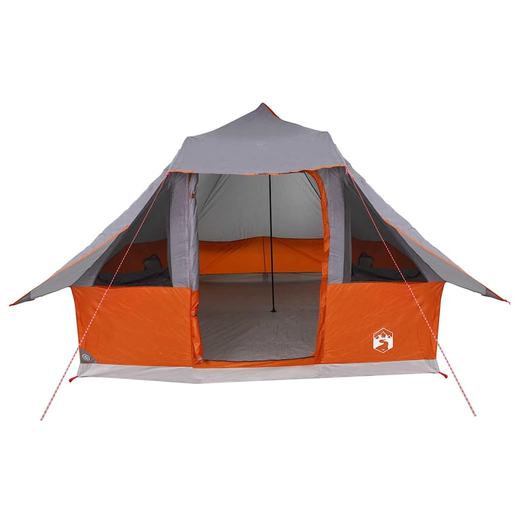 Tipi šator s krovom Siva i narančasta 358 x 296 x 258 cm taft