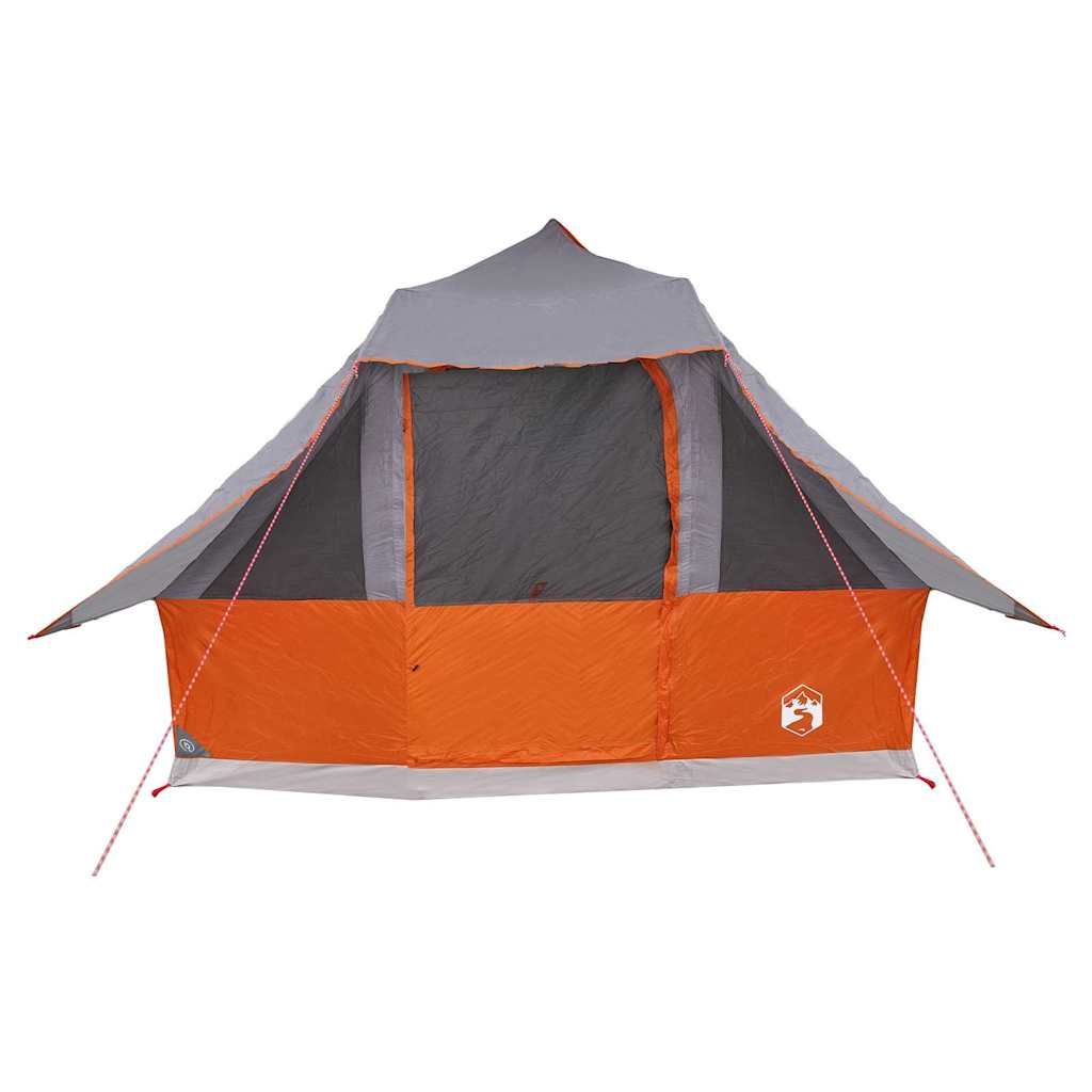 Tipi šator s krovom Siva i narančasta 358 x 296 x 258 cm taft