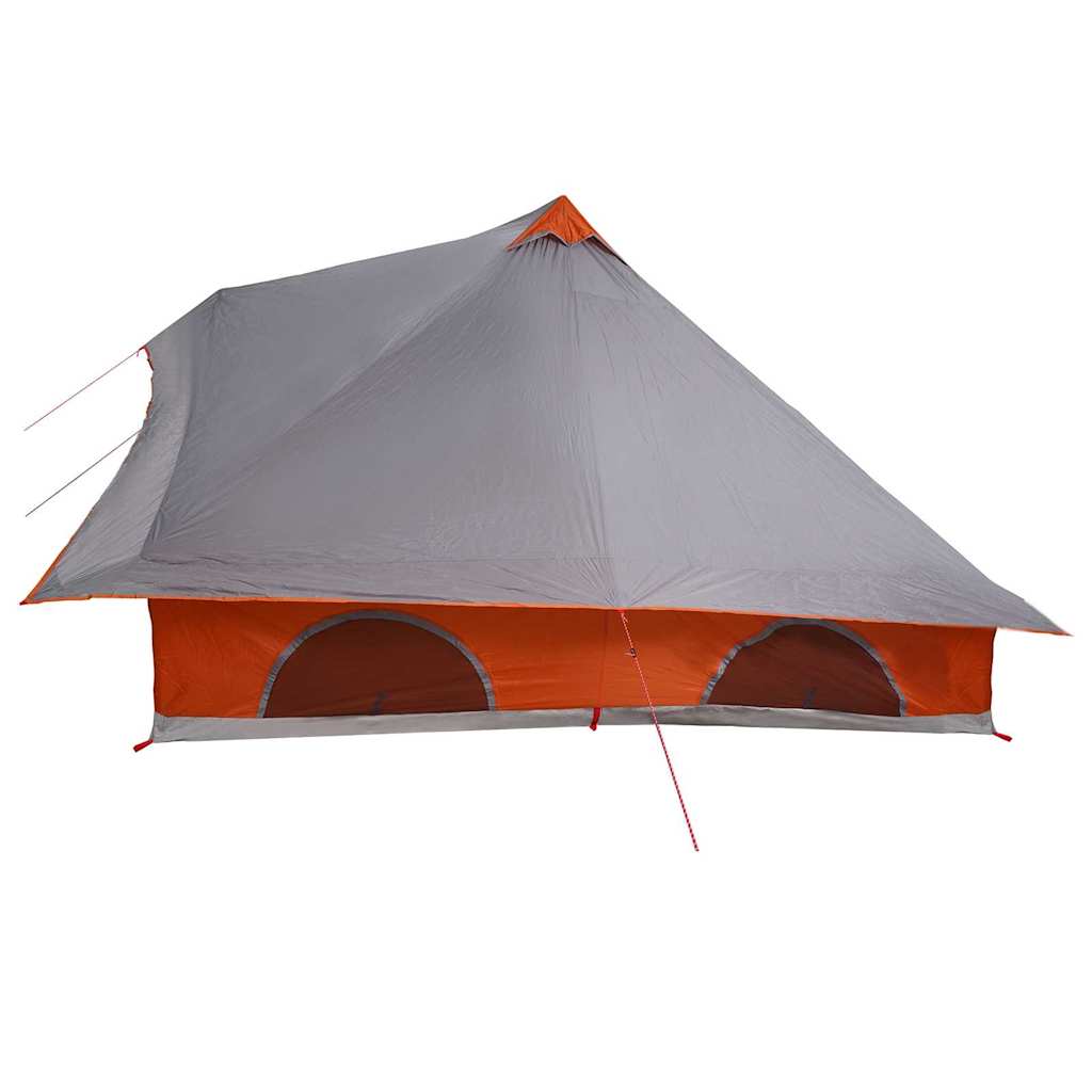 Tipi šator s krovom Siva i narančasta 358 x 296 x 258 cm taft