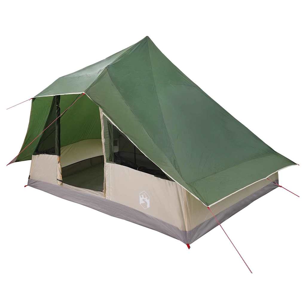 Tipi šator s krovom s pohranom Zelena 364 x 281 x 257 cm taft