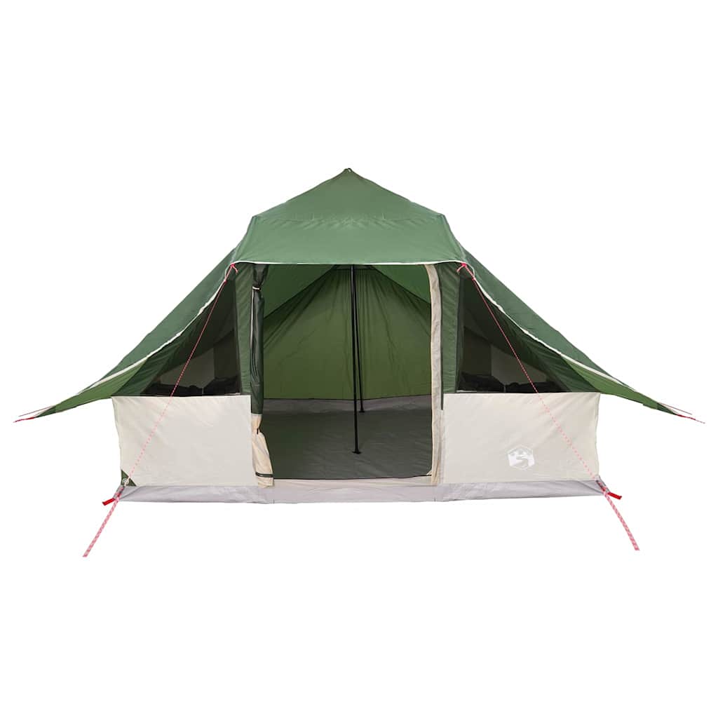 Tipi šator s krovom s pohranom Zelena 364 x 281 x 257 cm taft