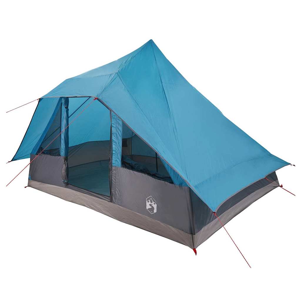 Tipi šator s krovom s pohranom Plava 364 x 281 x 257 cm taft