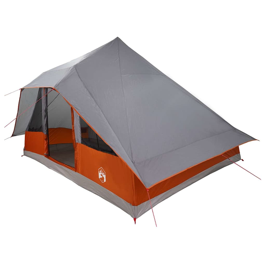 Tipi šator s krovom Siva i narančasta 364 x 281 x 257 cm taft