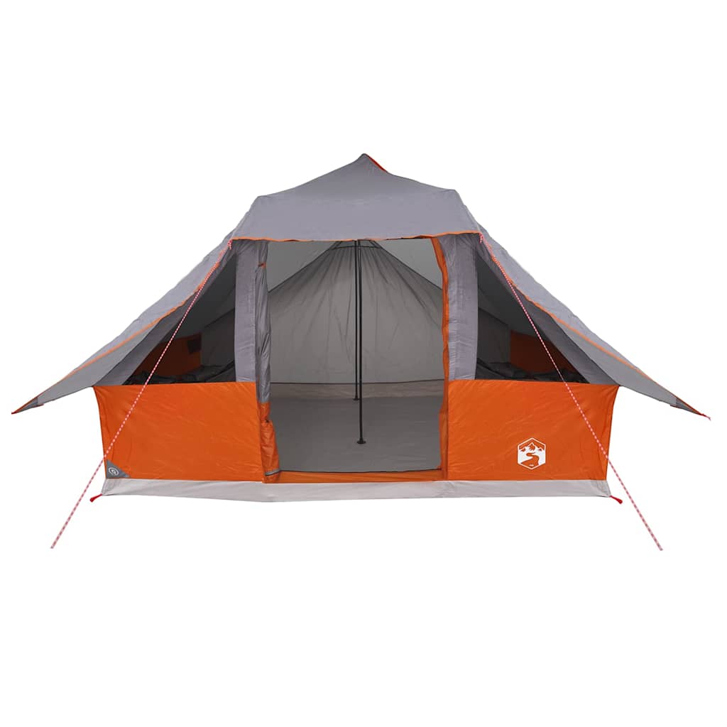 Tipi šator s krovom Siva i narančasta 364 x 281 x 257 cm taft
