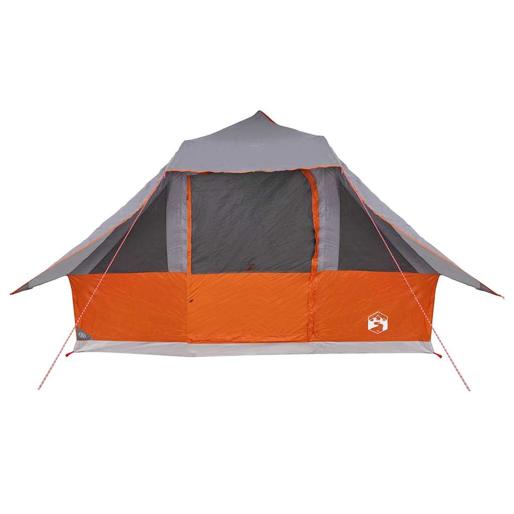 Tipi šator s krovom Siva i narančasta 364 x 281 x 257 cm taft