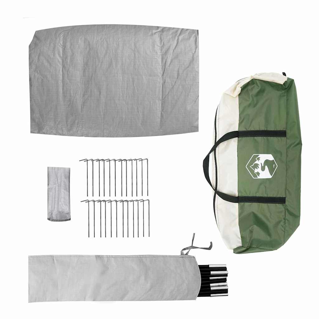 Tipi šator s krovom s pohranom Zelena 400 x 346 x 250 cm taft