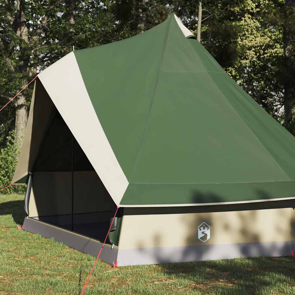 Tipi šator s krovom s pohranom Zelena 400 x 346 x 250 cm taft