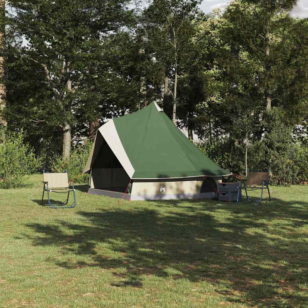 Tipi šator s krovom s pohranom Zelena 400 x 346 x 250 cm taft