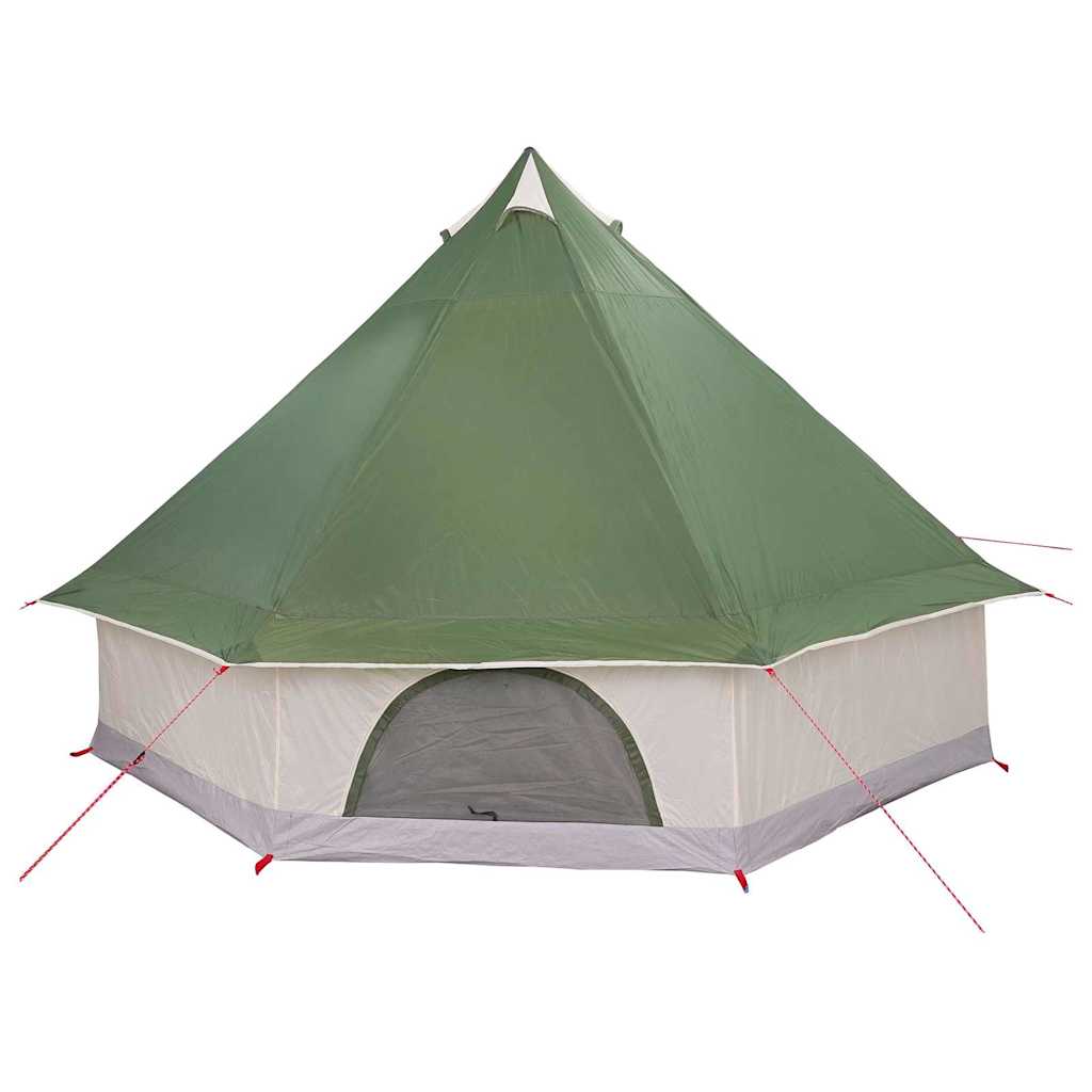 Tipi šator s krovom s pohranom Zelena 400 x 346 x 250 cm taft