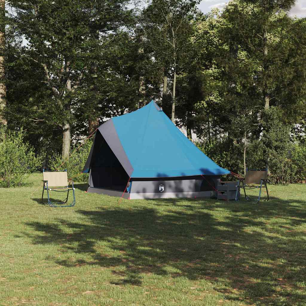 Tipi šator s krovom s pohranom Plava 400 x 346 x 250 cm taft