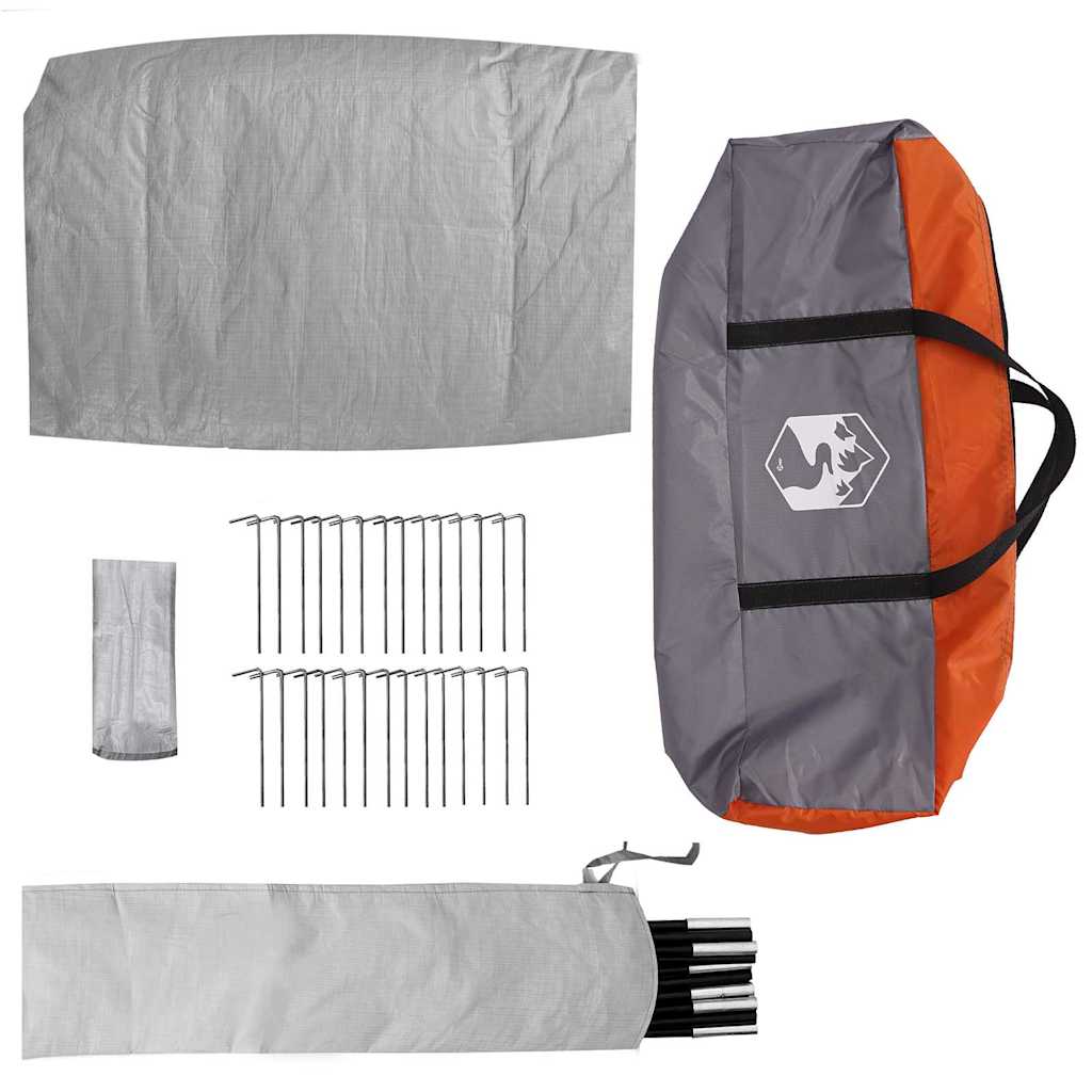Tipi šator s krovom Siva i narančasta 400 x 346 x 250 cm taft