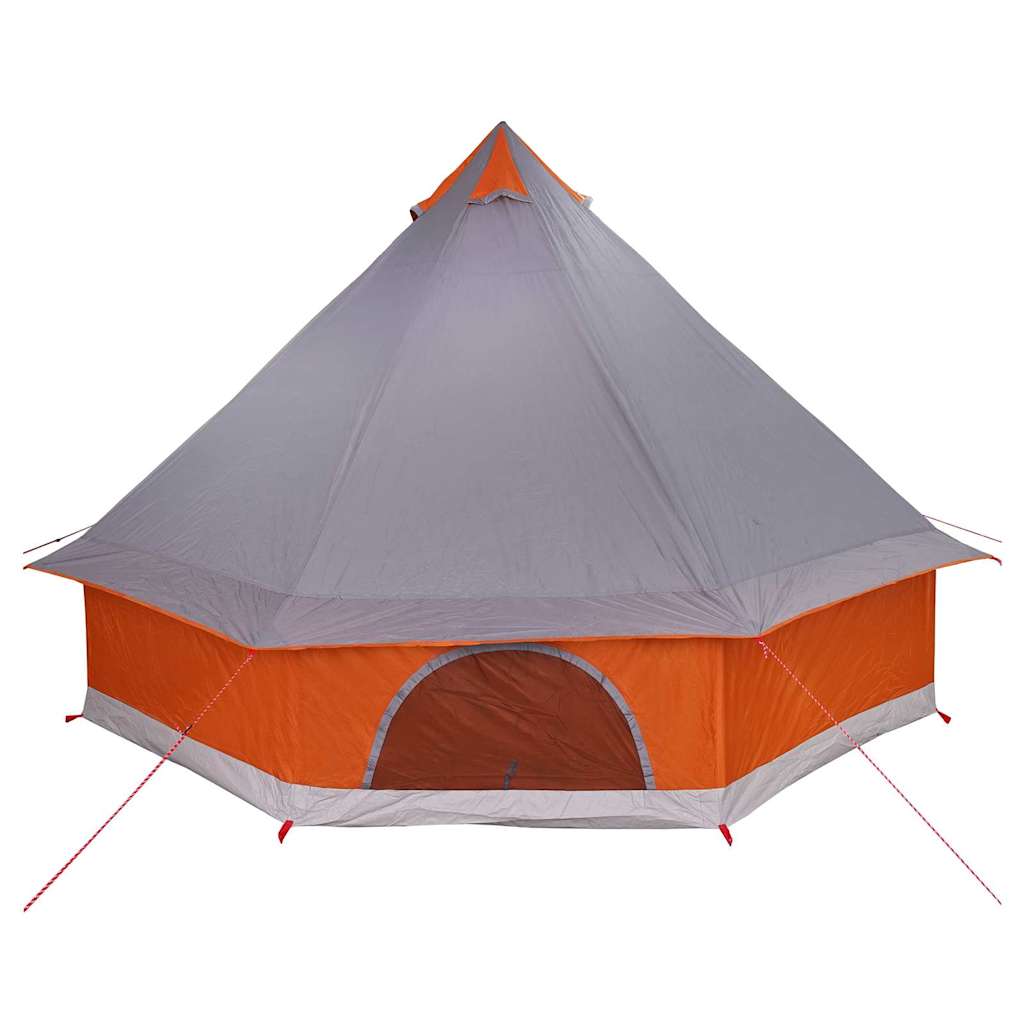 Tipi šator s krovom Siva i narančasta 400 x 346 x 250 cm taft