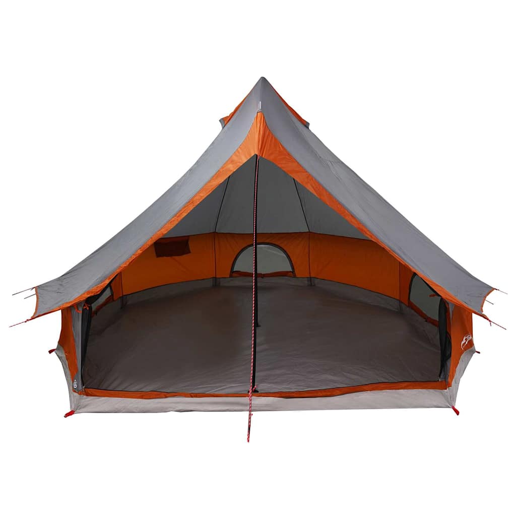 Tipi šator s krovom Siva i narančasta 400 x 346 x 250 cm taft