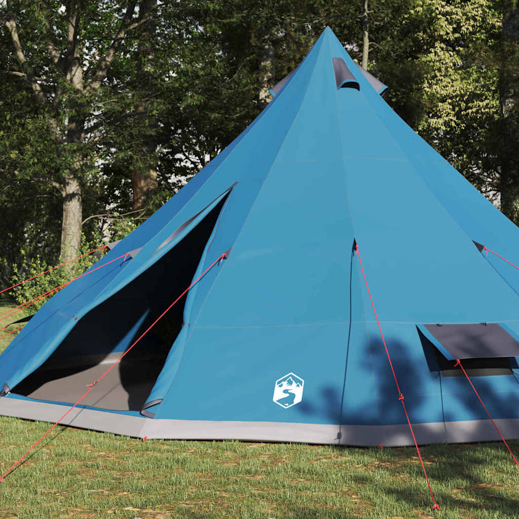 Tipi šator s krovom s pohranom Plava 560 x 560 x 300 cm taft