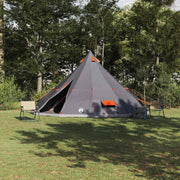 Tipi šator s krovom Siva i narančasta 560 x 560 x 300 cm taft