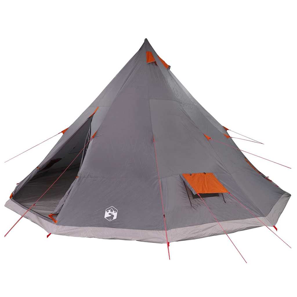 Tipi šator s krovom Siva i narančasta 560 x 560 x 300 cm taft