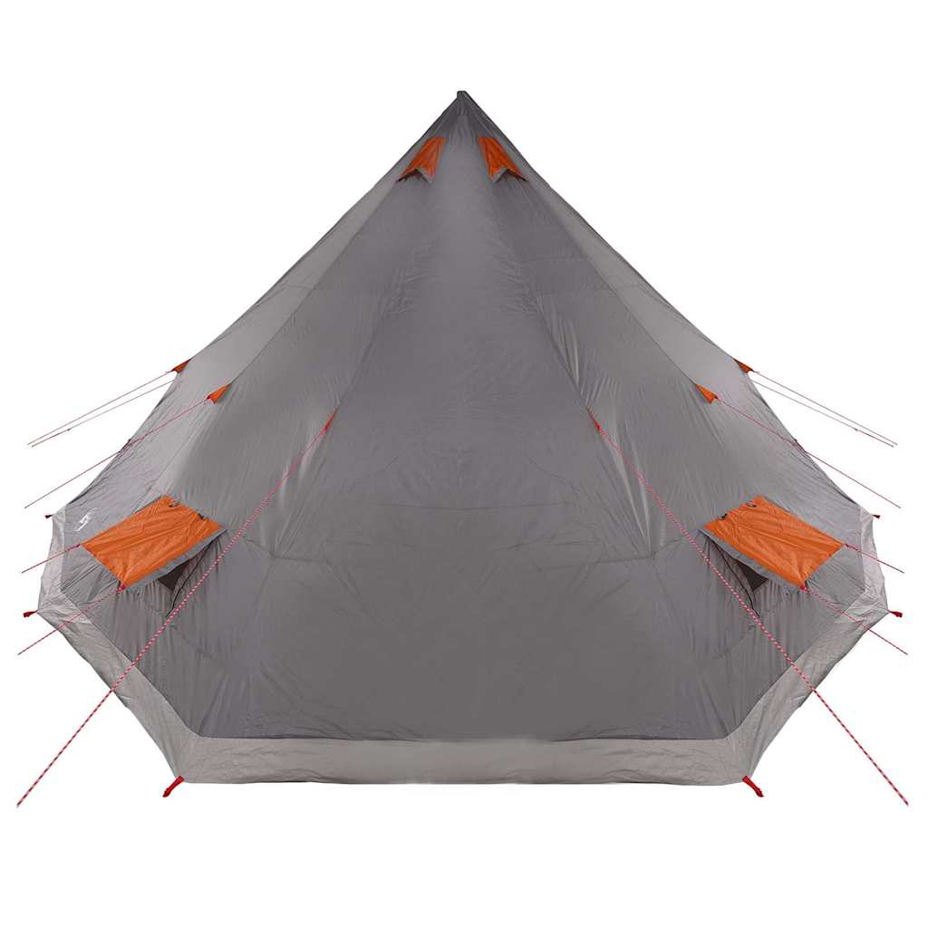 Tipi šator s krovom Siva i narančasta 560 x 560 x 300 cm taft