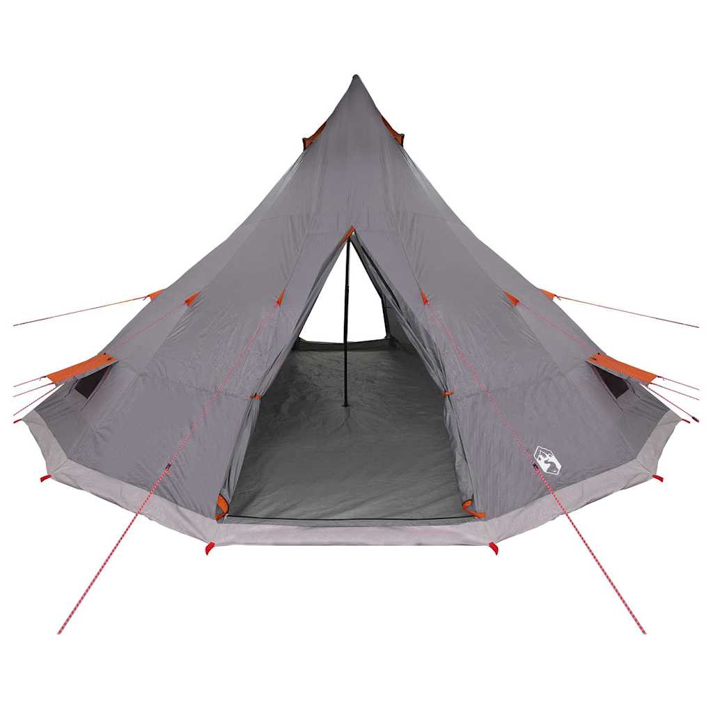 Tipi šator s krovom Siva i narančasta 560 x 560 x 300 cm taft