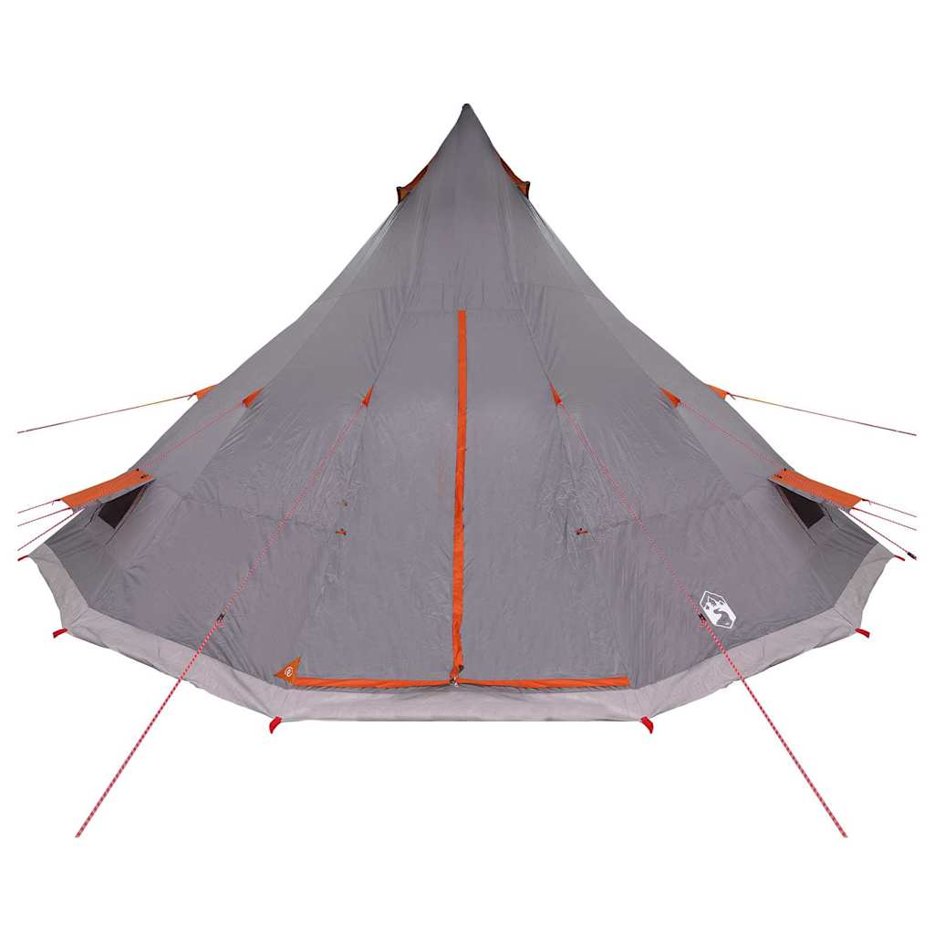 Tipi šator s krovom Siva i narančasta 560 x 560 x 300 cm taft