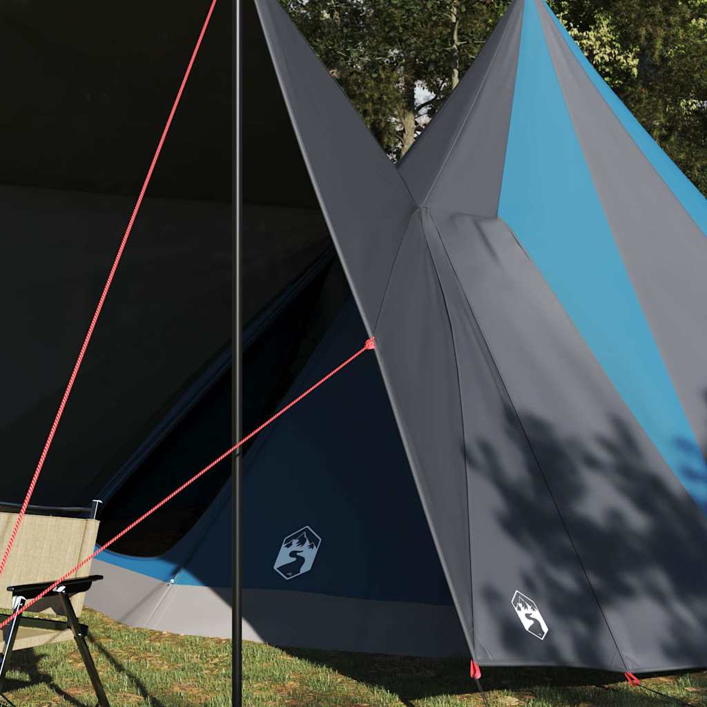 Tipi šator s krovom s pohranom Plava 510 x 690 x 330 cm taft