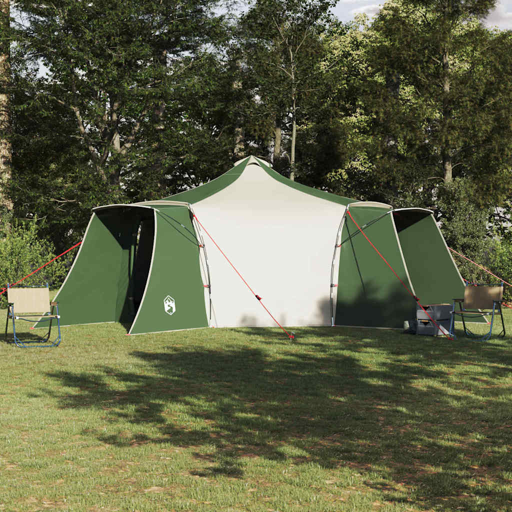 Tipi šator s krovom s pohranom Zelena 492 x 492 x 275 cm taft