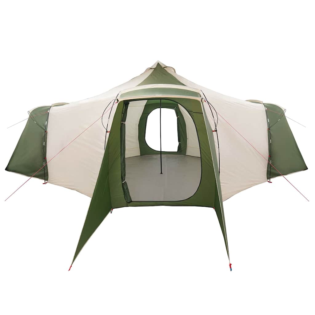 Tipi šator s krovom s pohranom Zelena 492 x 492 x 275 cm taft