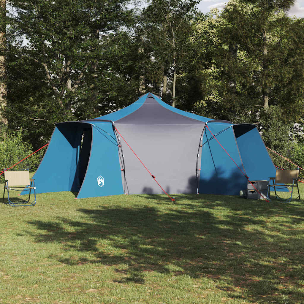 Tipi šator s krovom s pohranom Plava 492 x 492 x 275 cm taft