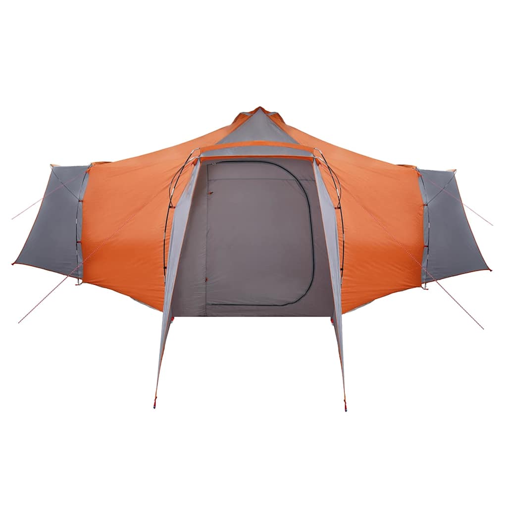 Tipi šator s krovom Siva i narančasta 492 x 492 x 275 cm taft
